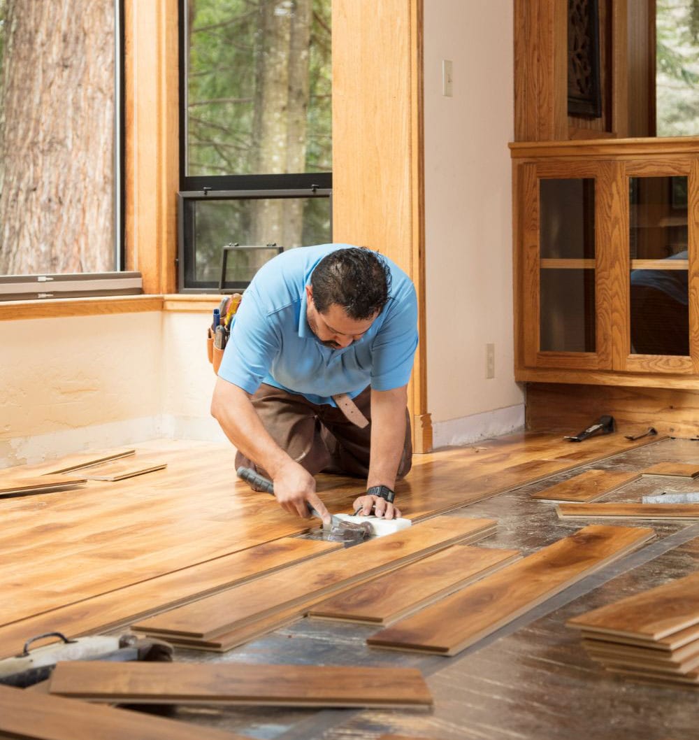 Professional flooring installation services in a Kansas City home